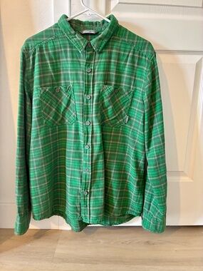 Stio Green and Dark Green Men's Flannel Shirt EUC
